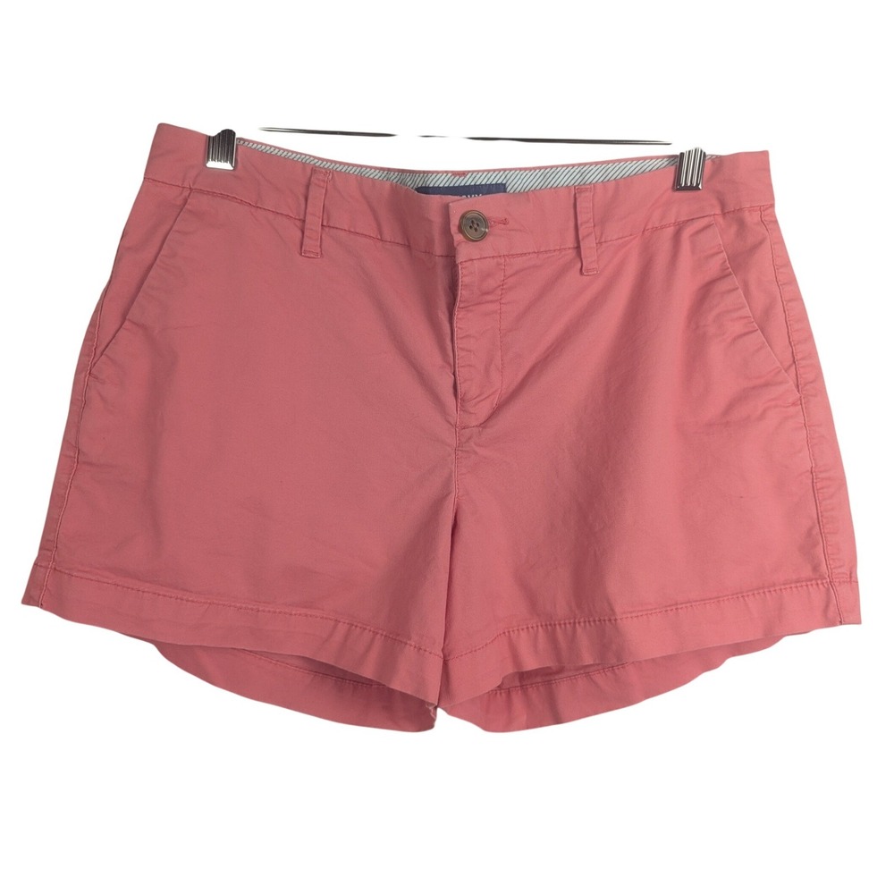 6 Old Navy Everyday Shorts Womens Coral Pink Stretch Chino Mid Rise 3.5 Inseam